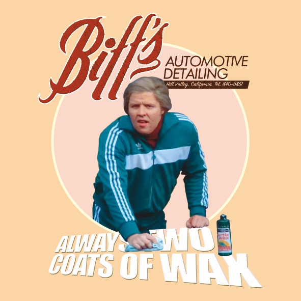 Una delle mie grafiche dedicate a Biff Tannen di Ritorno al Futuro.