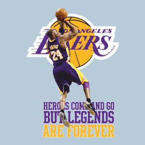 Grafica dedicata a Kobe Bryant, uno dei grandi miti del basket NBA.
